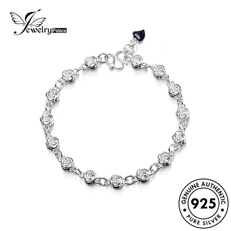Perhiasantempat925mawar Simple Wanita Asli Gelang Perak B64