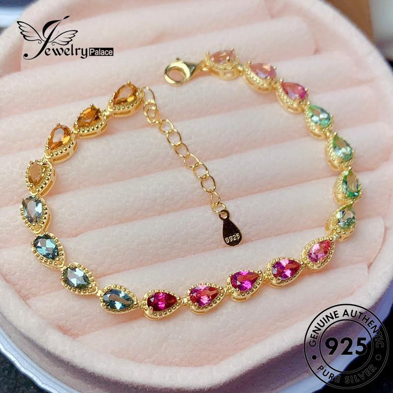 Jewelrypalace Ruby Gelang Emas Asli Fashionable Candy Silver Wanita925Warna B598