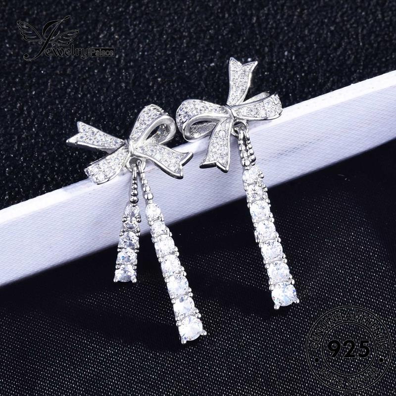 Jewelrypalace Asli Wanita Anting Moissanite925 Stud Berlian Kupu Perak E808