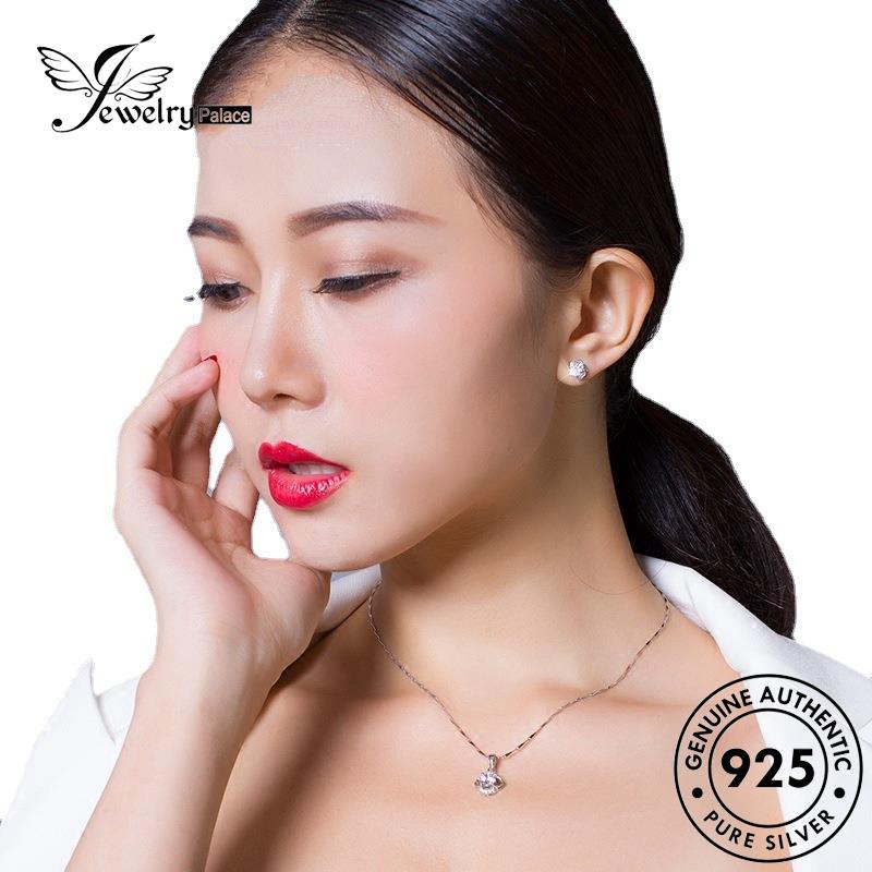 Jewelrypalace Wanita Plum Asli Mekar Anting Perak Moissanite925 Giwang Berlian E769