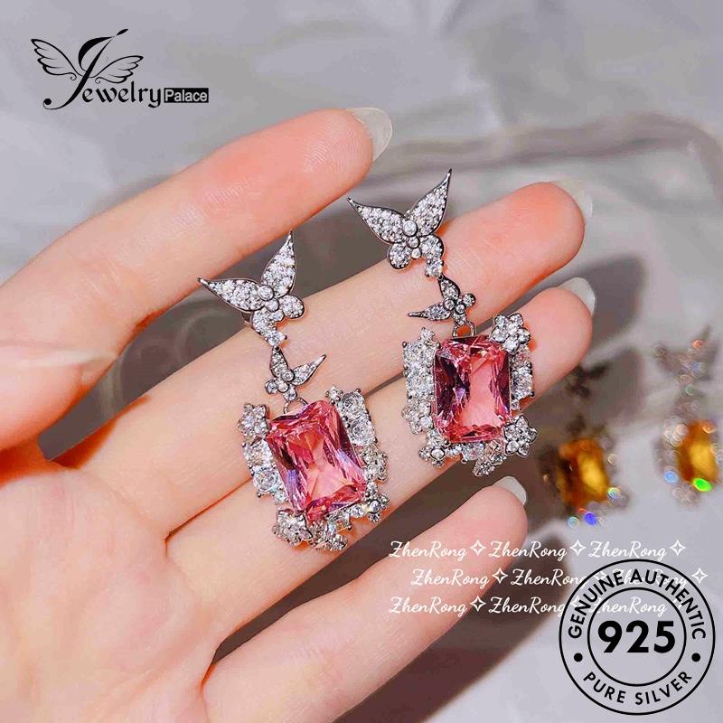 Jewelrypalace Stud Perak Asli Citrine Butterfly925 Anting Wanita E988