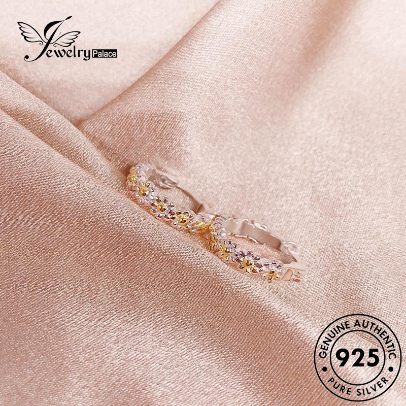 Jewelrypalace Perak925 V Wanita Anting Berlian Asli Hoop Huruf Moissanite E1039