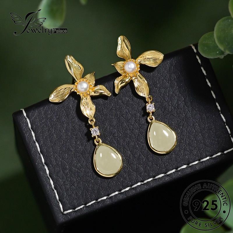 Jewelrypalace Anting Tusuk Wanita Mutiara Asli925Bunganya Perak E1148