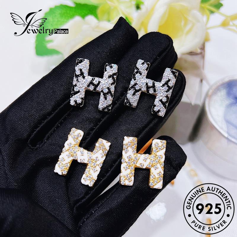 Jewelrypalace Emas Moissanite Huruf925 H Berlian Anting Wanita Stud Perak Asli E1186