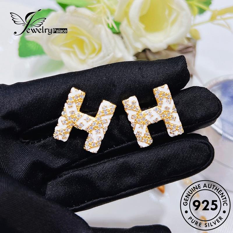 Jewelrypalace Emas Moissanite Huruf925 H Berlian Anting Wanita Stud Perak Asli E1186