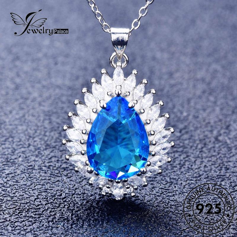 Jewelrypalace Kalung Safir925 Perak Wanita Fashion Asli Drop N926