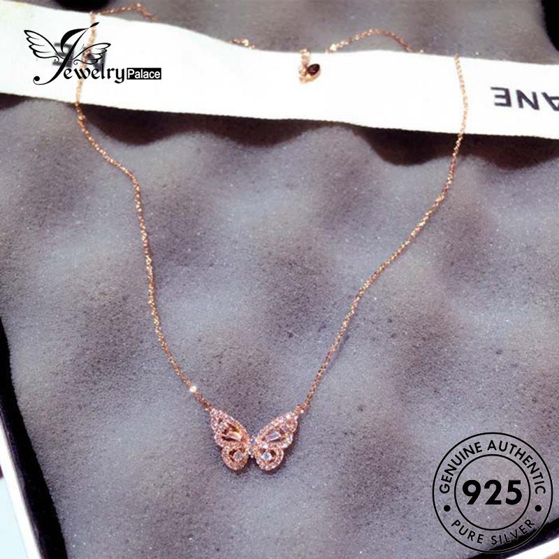 Jewelrypalace Perak Wanita Kupu-Kupu Emas Asli925 Kalung Fashion N952