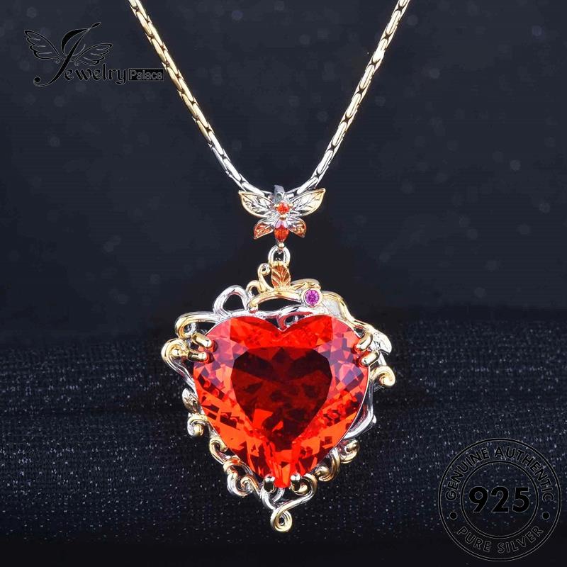 Jewelrypalace Wanita Asli Kalung Perak925 Melebih-Lebihkan Ruby N1124