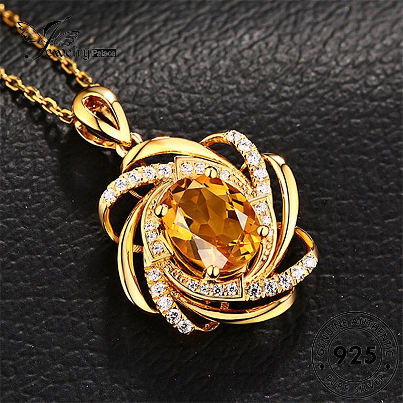 Jewelrypalace Citrine Kincir Angin Perak Asli Kreatif Wanita Kalung925 N1190