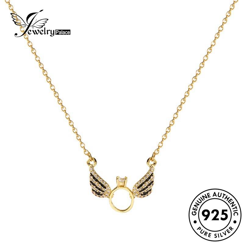 Jewelrypalace Kalung Berlian Moissanite Asli Lucu 925sayap Emas Kecil Wanita Perak N1200