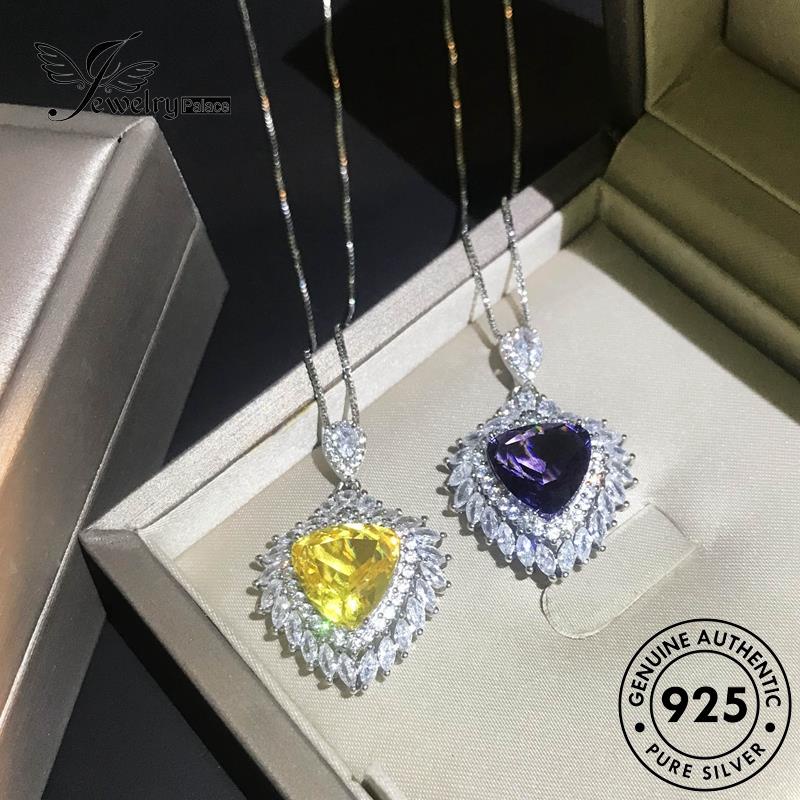 Jewelrypalace Kalung Mewah Wanita Asli Citrine Perak925 N1244