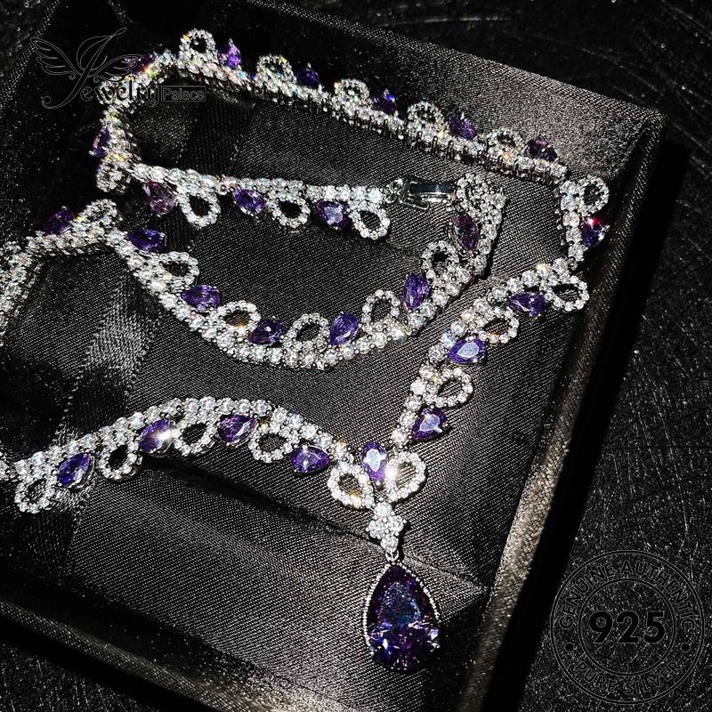 Jewelrypalace Kalung Perak Wanita Amethyst925 Mewah Asli N1277