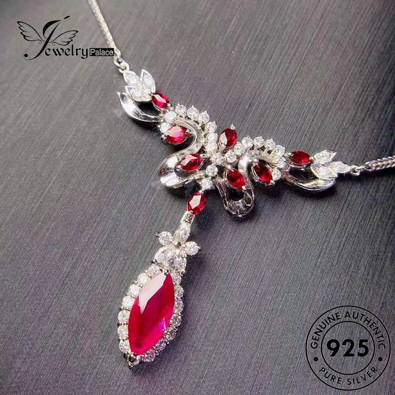 Jewelrypalace Wanita Iris Fashion Perak Asli Kalung925 Ruby N1349