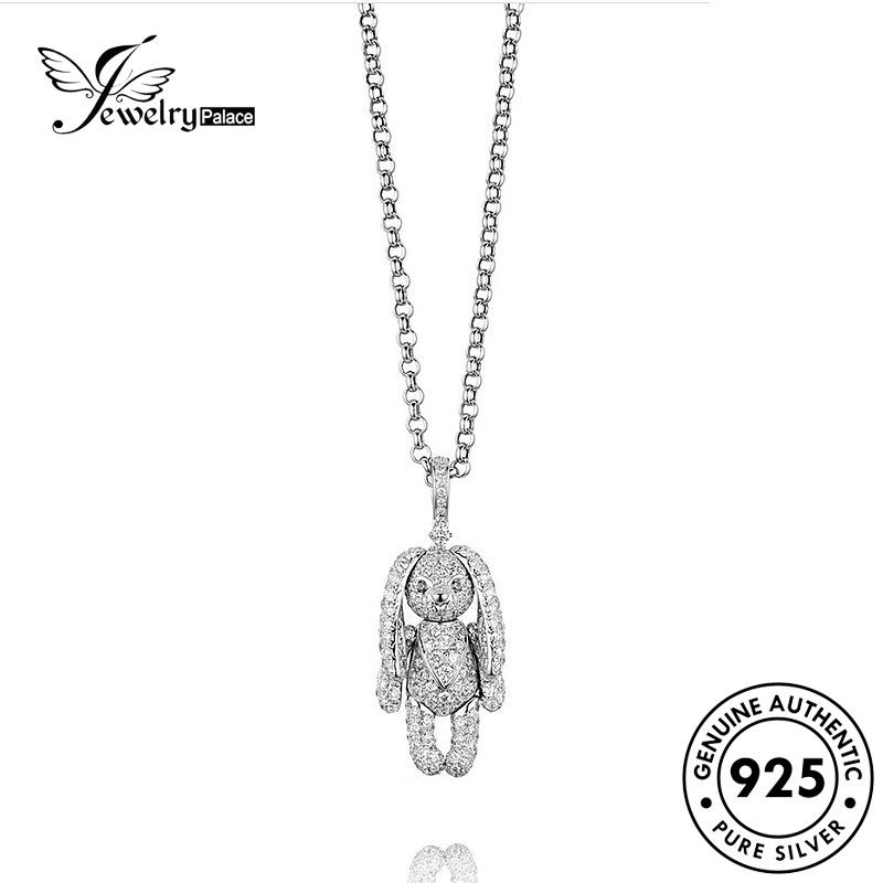 Jewelrypalace Rabbit Silver Asli Kalung Berlian Lucu Wanita925 Moissanite N1453