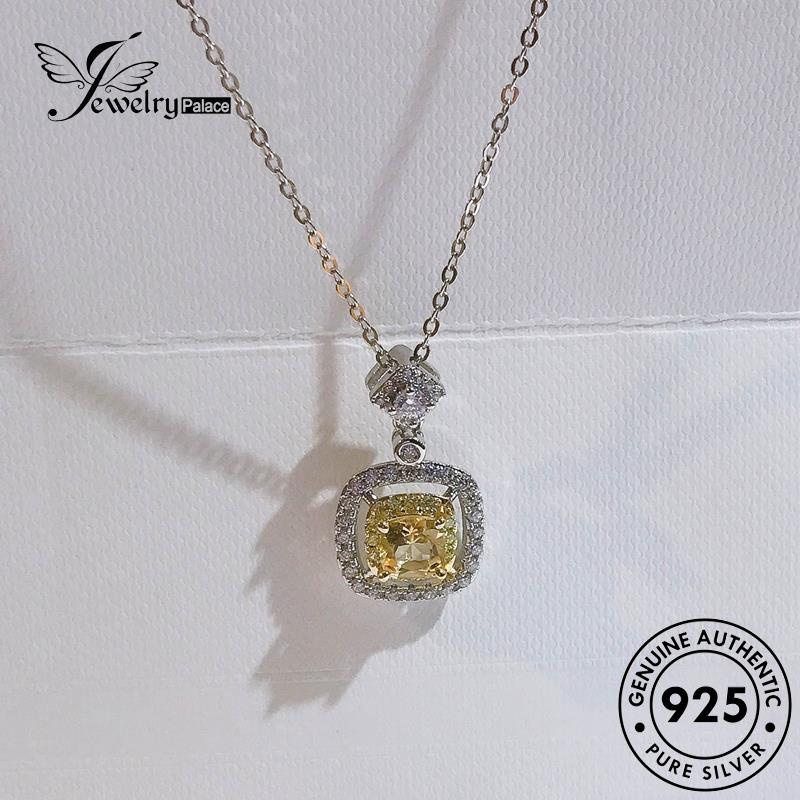 Jewelrypalace Perak925 Asli Citrine Kalung Fashion Wanita Fortune N1546