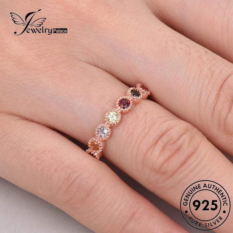 JEWELRYPALACE Citrine Kawin Creative Murni Cincin Original Color Silver korea Aksesori Asli Silver Nikah Wanita Sterling Gold Perhiasan Perak 925 R476
