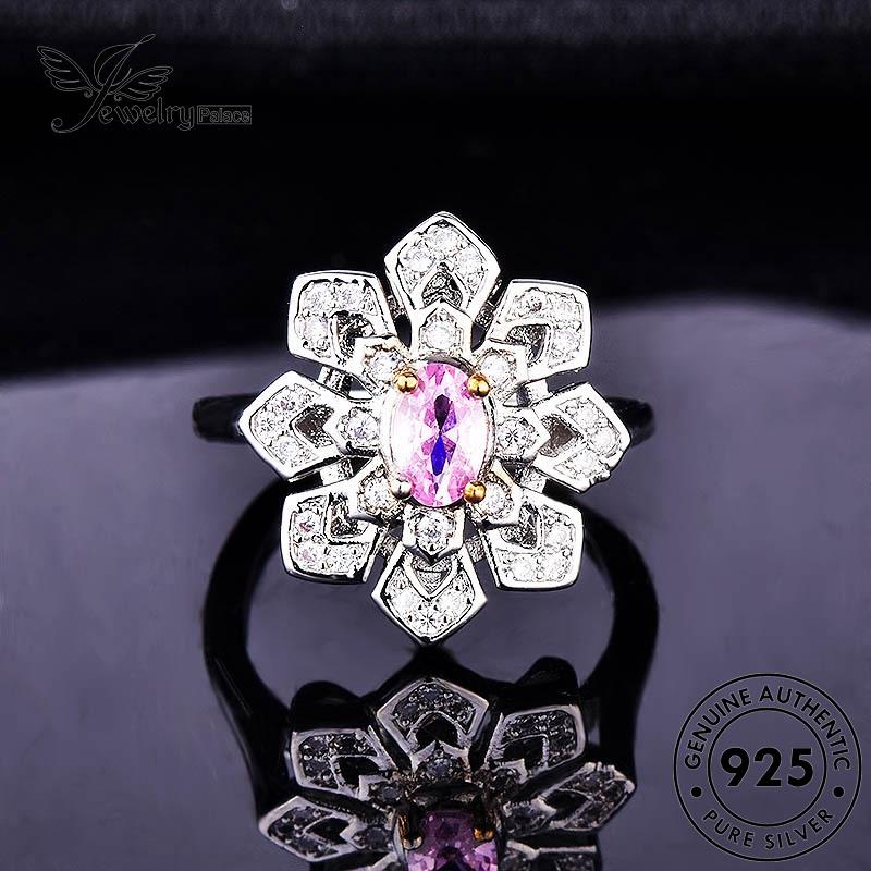 JEWELRYPALACE Creative Nikah korea Snowflake Silver Citrine Kawin Perak Wanita Cincin 925 Asli Perhiasan Murni Silver Original Aksesori Sterling R1760