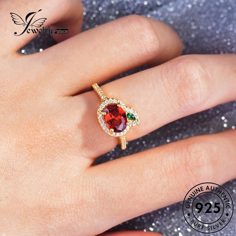 JEWELRYPALACE 925 Sterling Ruby Carrot Nikah Perak Creative korea Perhiasan Cincin Murni Silver Asli Aksesori Original Silver Wanita Kawin R2205