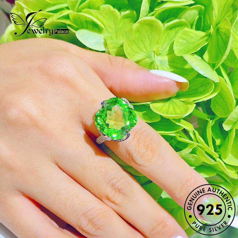 JEWELRYPALACE Nikah Aksesori Sterling Wanita Original Asli Perhiasan Perak Cincin Emerald 925 Silver Kawin Creative Murni korea Square Silver R2328