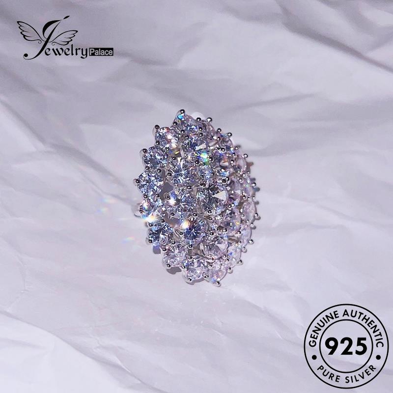 JEWELRYPALACE Perhiasan Kawin Cincin Sterling Aksesori Temperament Moissanite Nikah 925 Wanita Perak Stars Silver Of korea Full Silver Original Asli Murni Diamond R2342