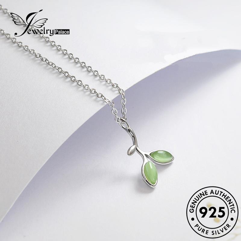 Jewelrypalace Kalung Perak925 Asli Simple Wanita Set Daun S6