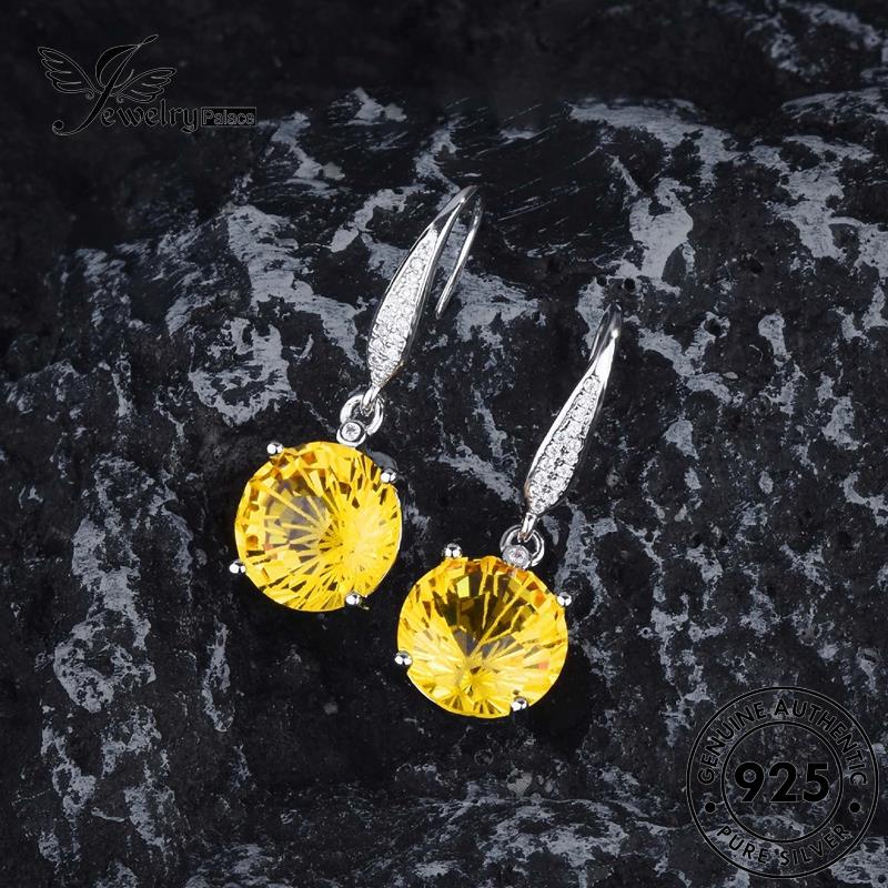 Jewelrypalace Perak Wanita925 Citrine Kalung Fashion Asli Set S206