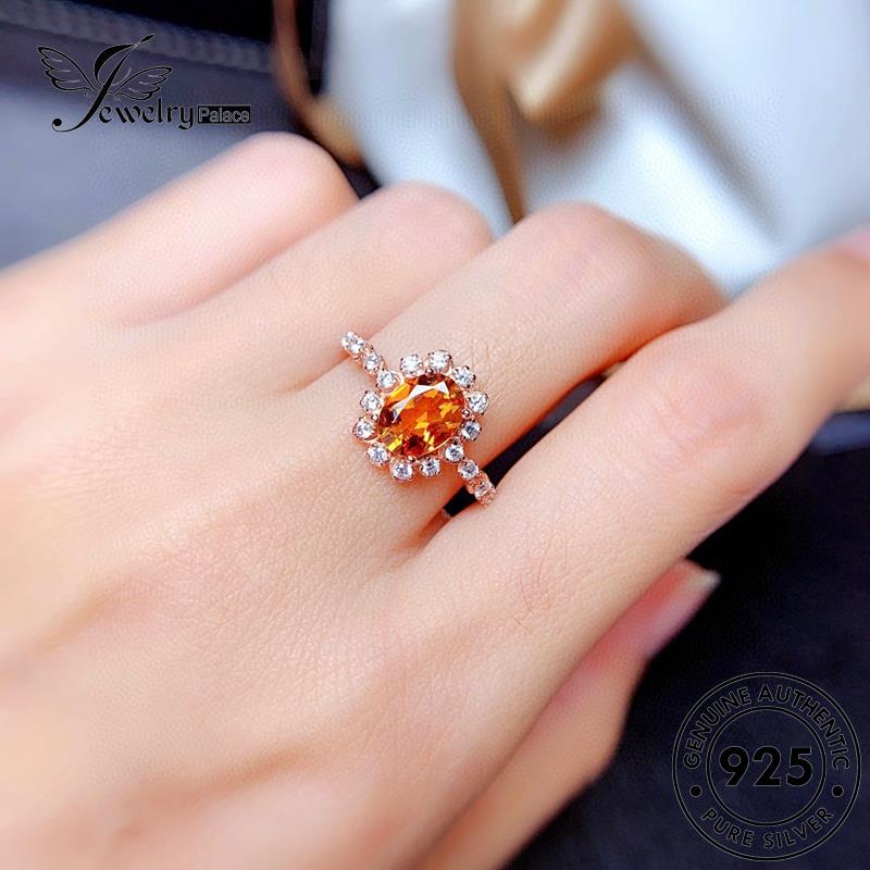 Set Tempat Perhiasan Kalung Perak Emas Keberuntungan925 Kristal Wanita Asli S438