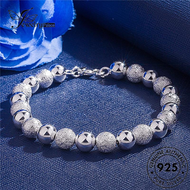 Jewelrypalace Beads Gelang Pasir925 Perak Asli Wanita Simple B594