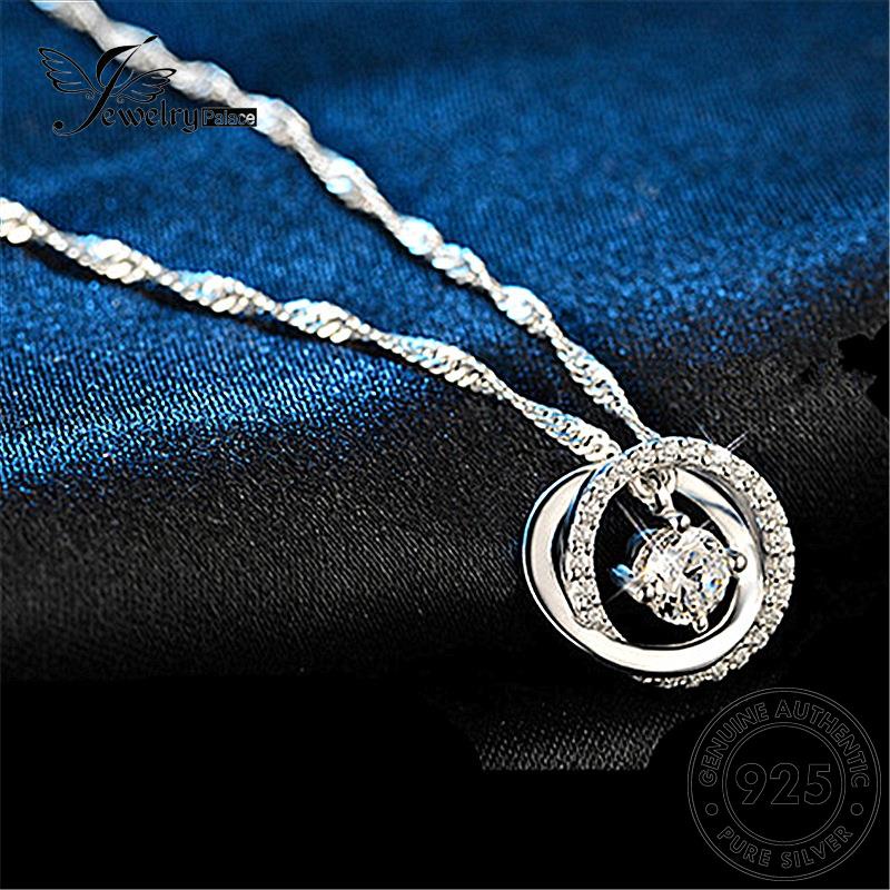 Jewelrypalace Berlian Asli Perak925 Kalung Wanita Agile Moissanite N175