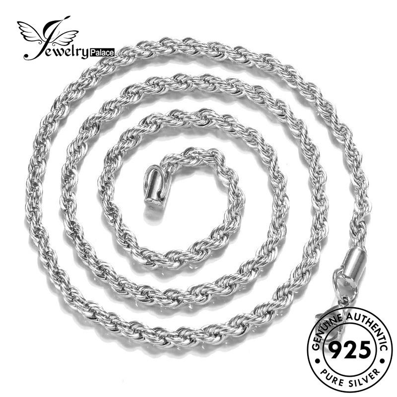 Jewelrypalace Simple Tali Twist Wanita Asli925 Kalung Perak N1002