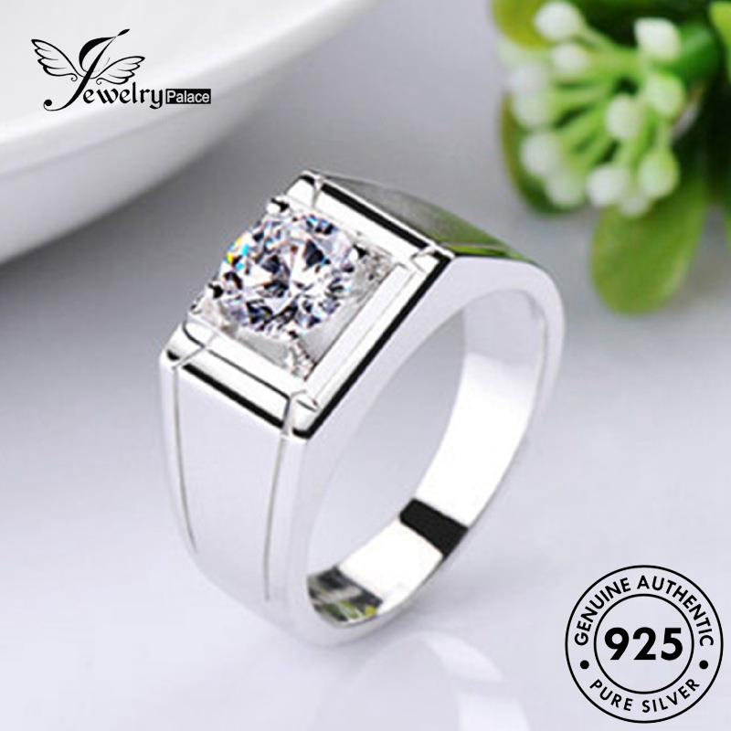 Jewelrypalace Cincin Fashion Berlian Moissanite925 Perak Asli Pria R152