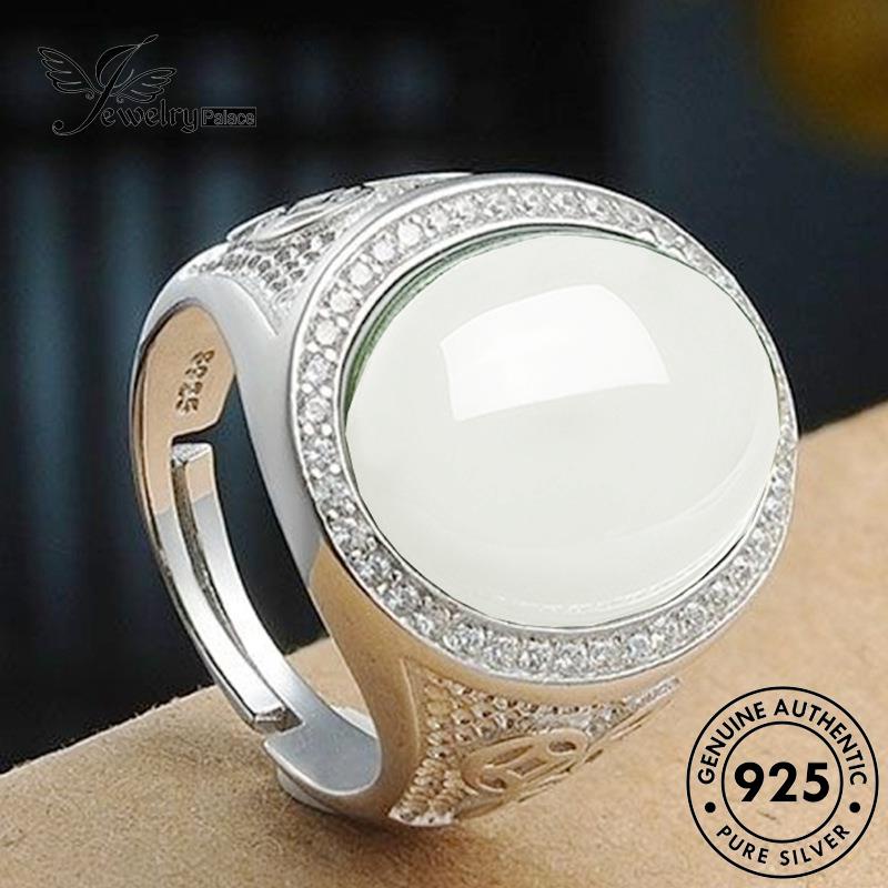 Jewelrypalace Giok Wanita925 Cincin Vintage Oval Perak Asli R105