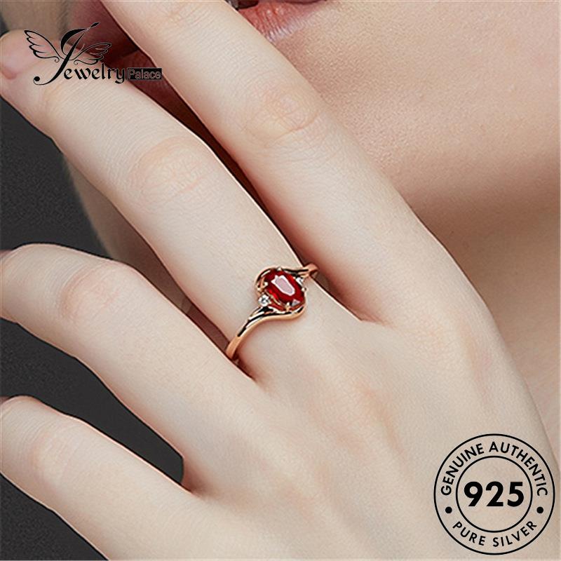 Perhiasantempat Perhiasan Simple Asli925Cincin Wanita Mata Emerald Horse Silver R331