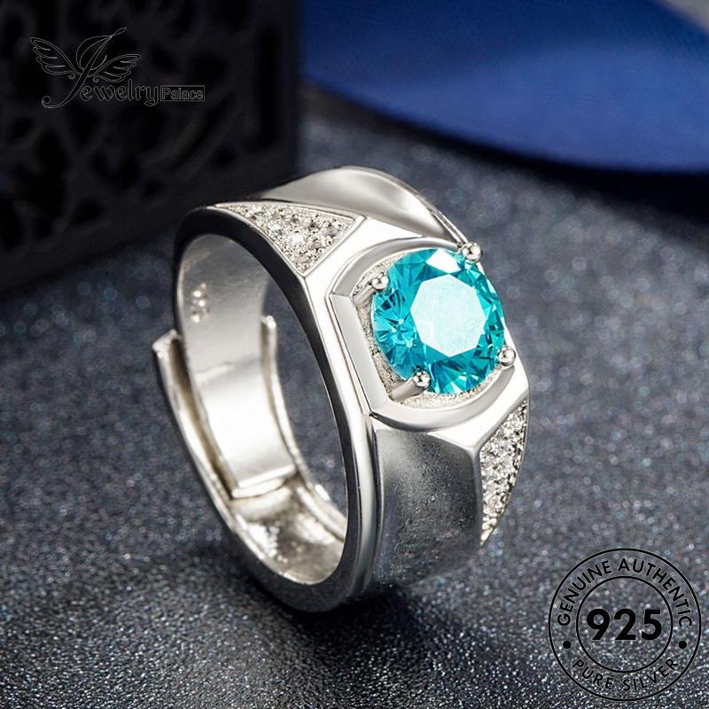 Jewelrypalace Fashion925 Dan Panah Asli Zamrud Pria Hati Cincin Perak R521