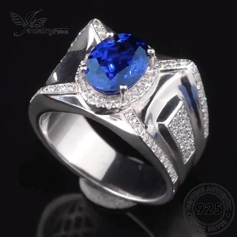 Jewelrypalace Wanita Oval Safir Temperamen Cincin Perak Asli925 R533