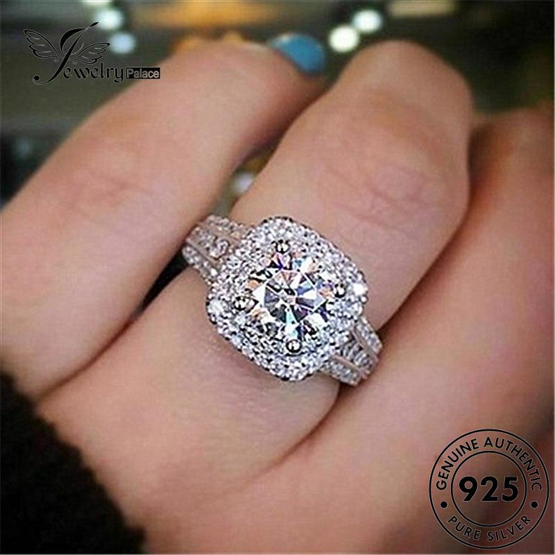 Jewelrypalace925 Perak Asli Berlian Kepribadian Wanita Rings Moissanite R791