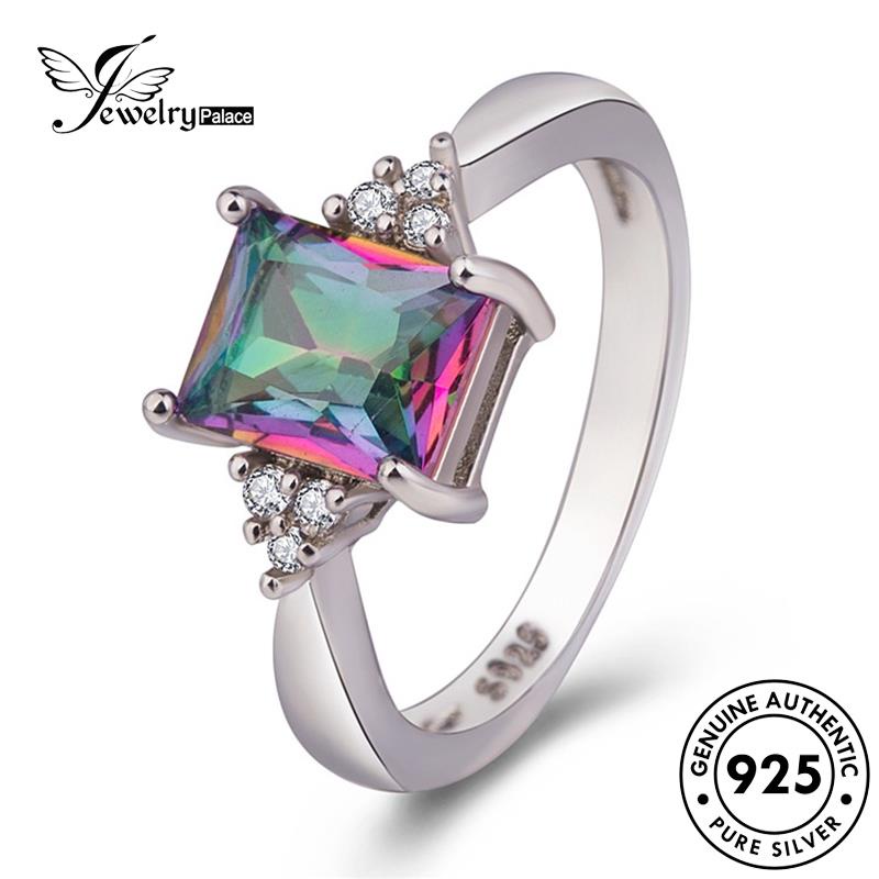 Jewelrypalace Sapphire925 Perak Kreatif Asli Cincin Kotak Wanita R1207