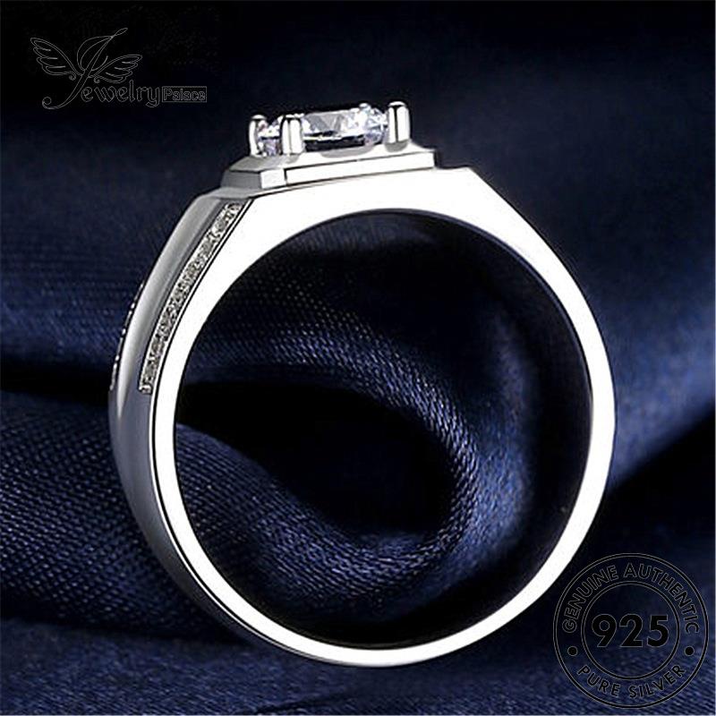 Jewelrypalace Cincin Fashion Perak Berlian Asli925 Pria Moissanite R1277