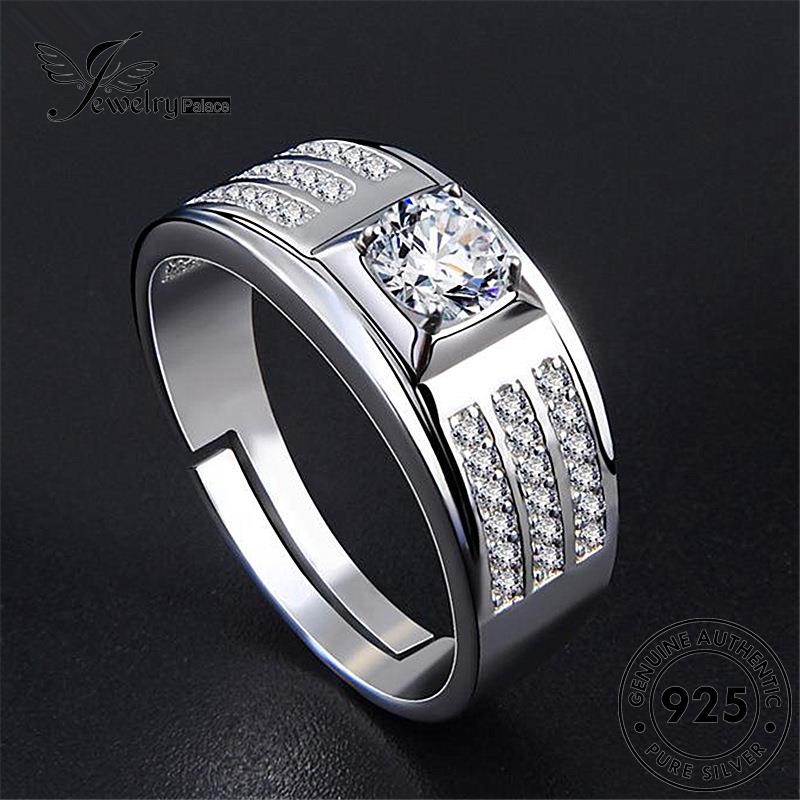 Jewelrypalace Moissanite Berlian925 Wanita Perak Simple Asli Rings R1302