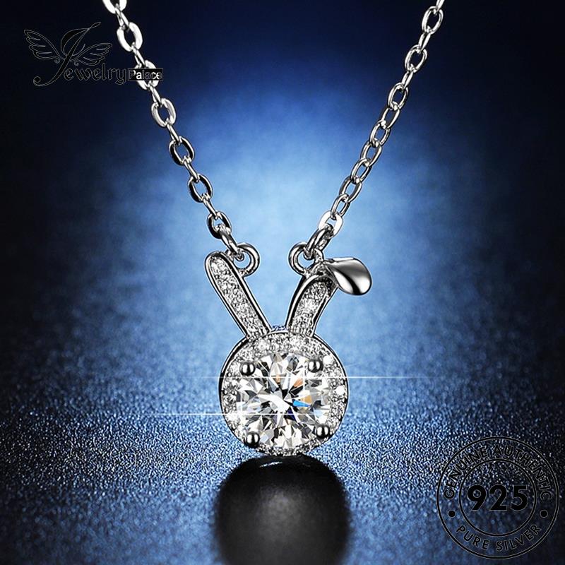 Jewelrypalace Kalung Berlian Wanita925 Kelinci Indah Perak Asli Moissanite N77