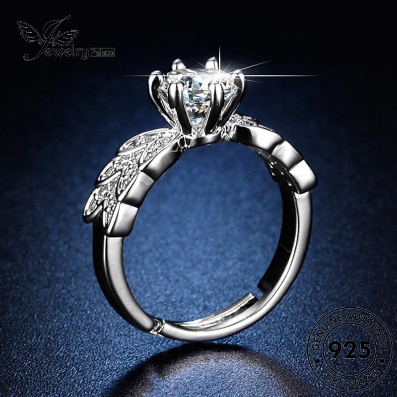 Jewelrypalace Bulu925 Asli Wanita Moissanite Berlian Fashion Cincin Perak R158