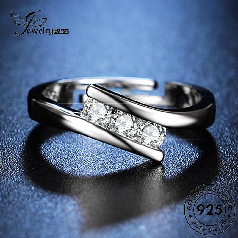 Jewelrypalace Kepribadian Asli925 Moissanite Perak Wanita Rings Berlian Geometri R169