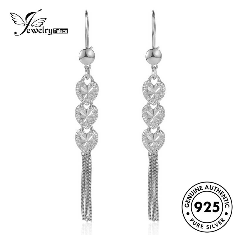 Jewelrypalace Anting Perak Wanita Peach Hoop Emas Asli925 E747