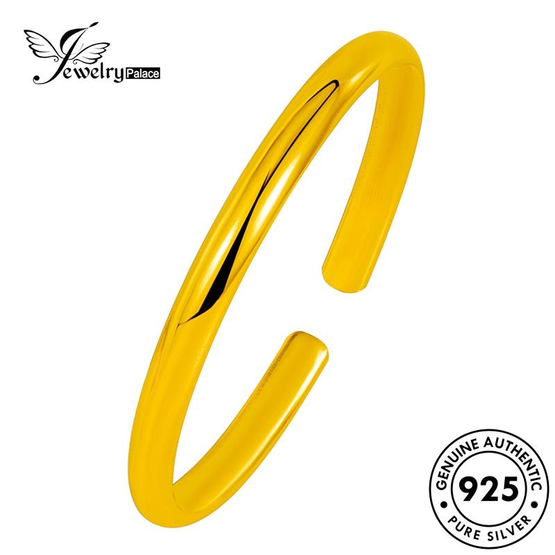 Jewelrypalace Perak Asli Glossy925 Gelang Simple Wanita Gold B677