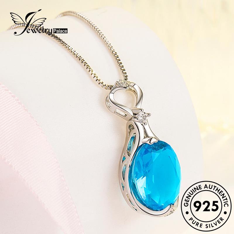 Jewelrypalace Wanita Safir Asli Perak Temperamen925 Kalung N1117