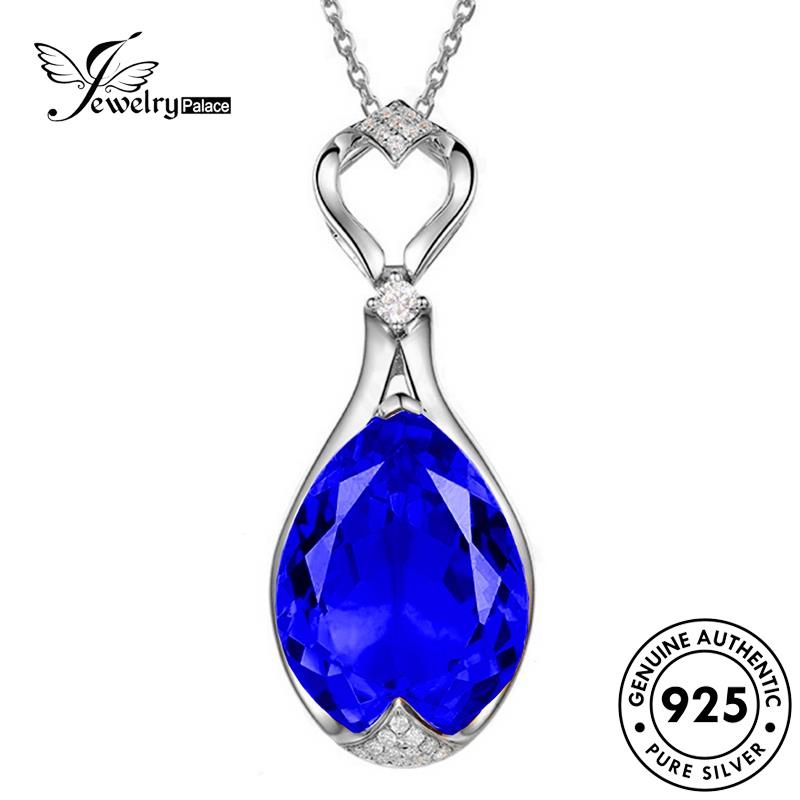 Jewelrypalace Wanita Safir Asli Perak Temperamen925 Kalung N1117