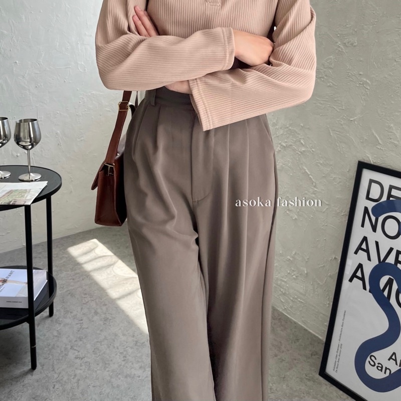 ASOKA Loose Pants 999 (PART 2) Trousers Wanita - Celana Kulot Wanita - Celana Kantor Formal/Casual