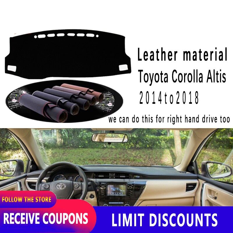 Untuk Toyota Altis Corolla Menebal Insulated Dashboard Cover Pad Kulit Aksesoris Mobil Interior2000 2001 2002 2003 2004 2005 2006 2007 2008 2009 2010 2011 2012 2013 2014-2021