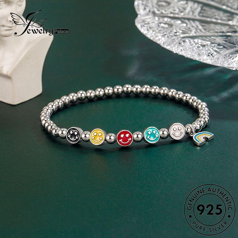 Jewelrypalace Perak Smiley Beads Creative925 Gelang Wanita Asli B115