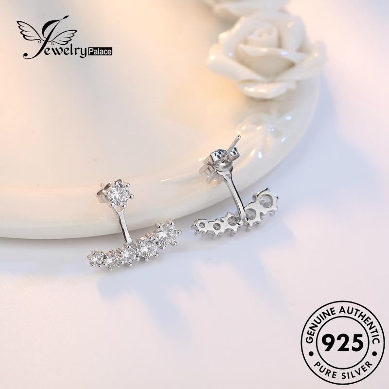 Jewelrypalace Moissanite Tusuk925 Berlian Asli Wanita Anting Simple Perak Cakar Enam E26